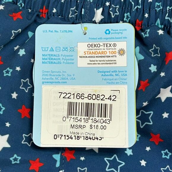 NEW i play Green Sprouts Boys 6 Months Swim Diaper Shorts 4th of July Summer - Picture 11 of 12